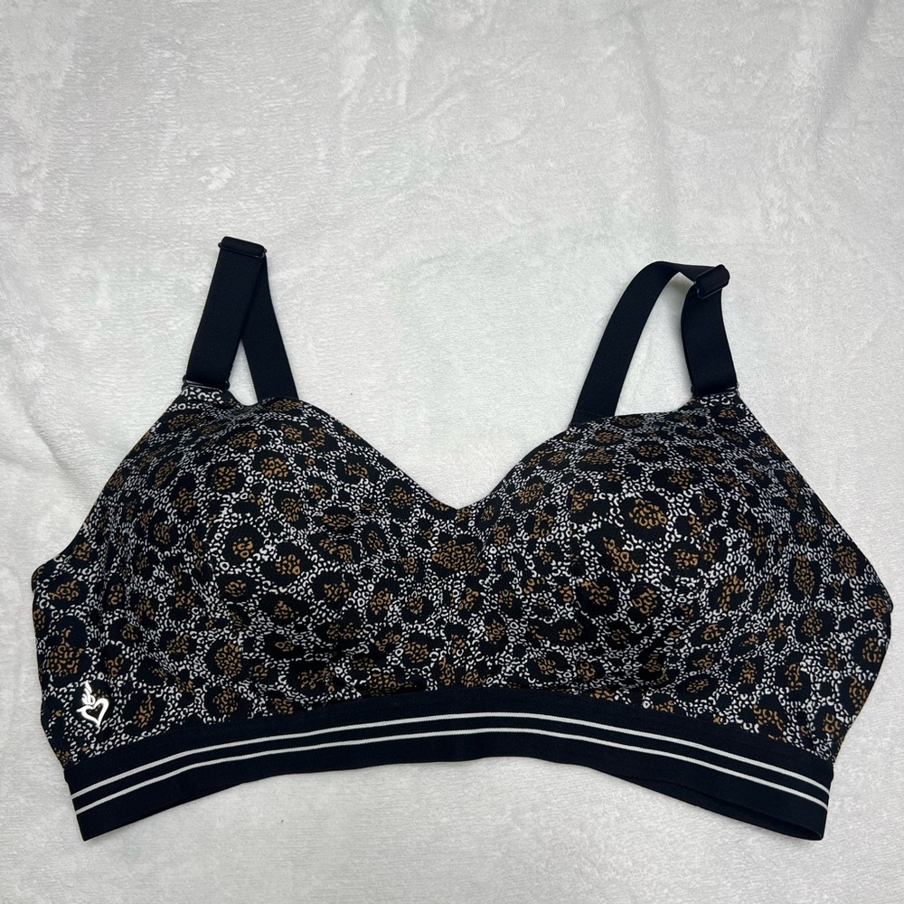 Torrid Black Leopard Print Wireless Comfort Bra